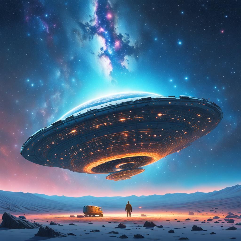 Gigantic Galaxy in Space as Matte Painting