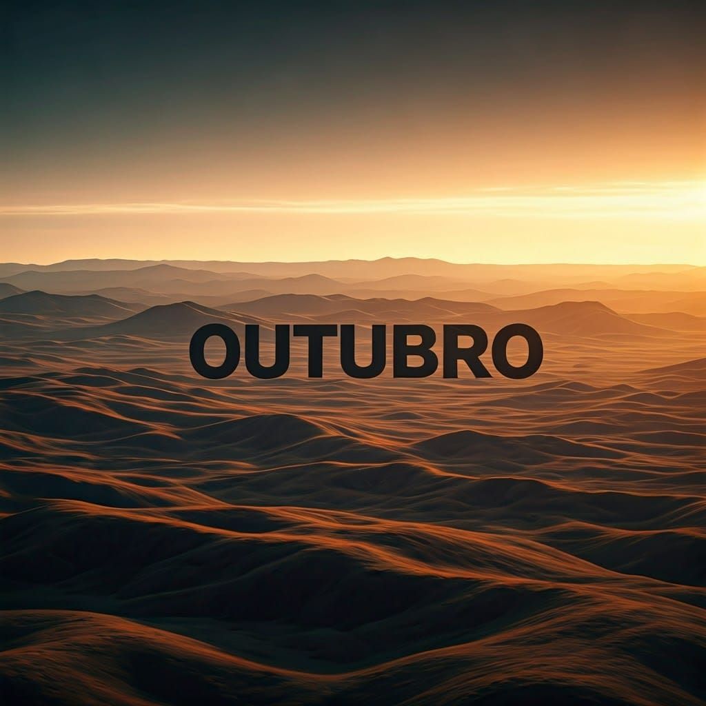 Cinematic Landscape with Typography in Golden Light