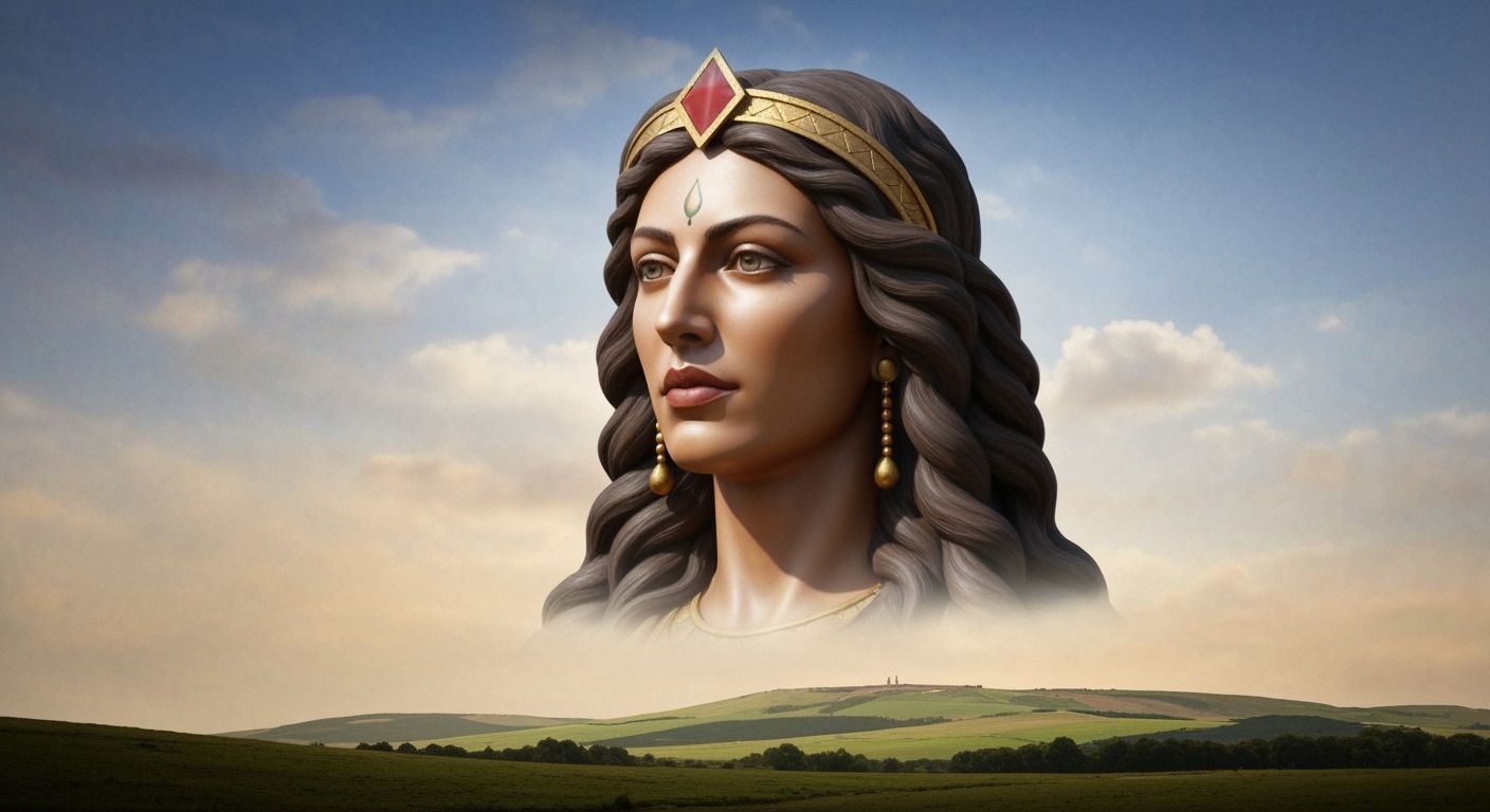 Goddess Asherah Appears Over Palestine