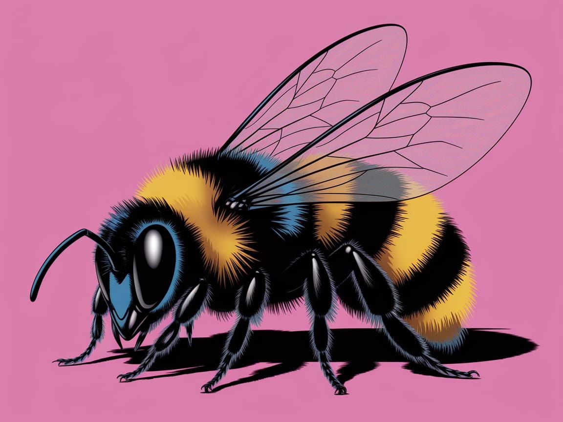 Bumblebee Sleeping in Pop Art Style