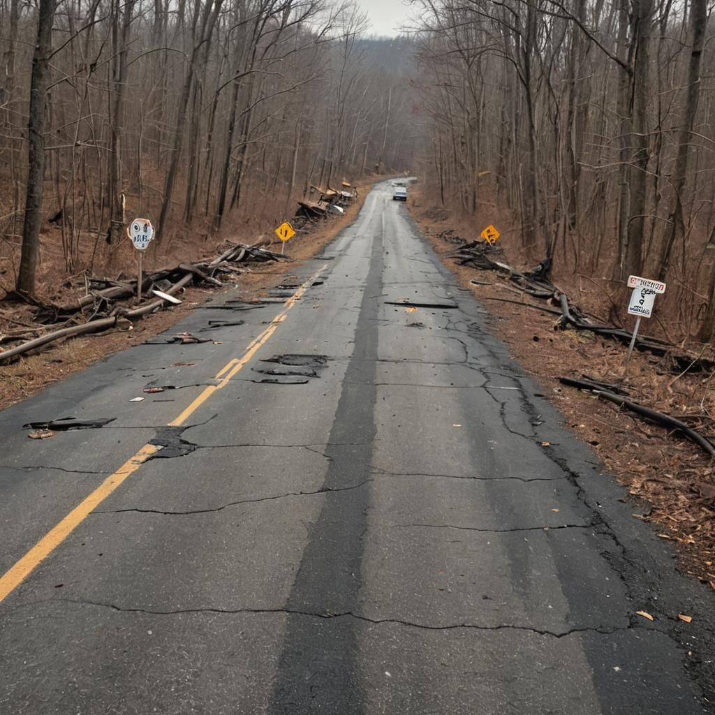 Apocalyptic Pennsylvania Forest Road
