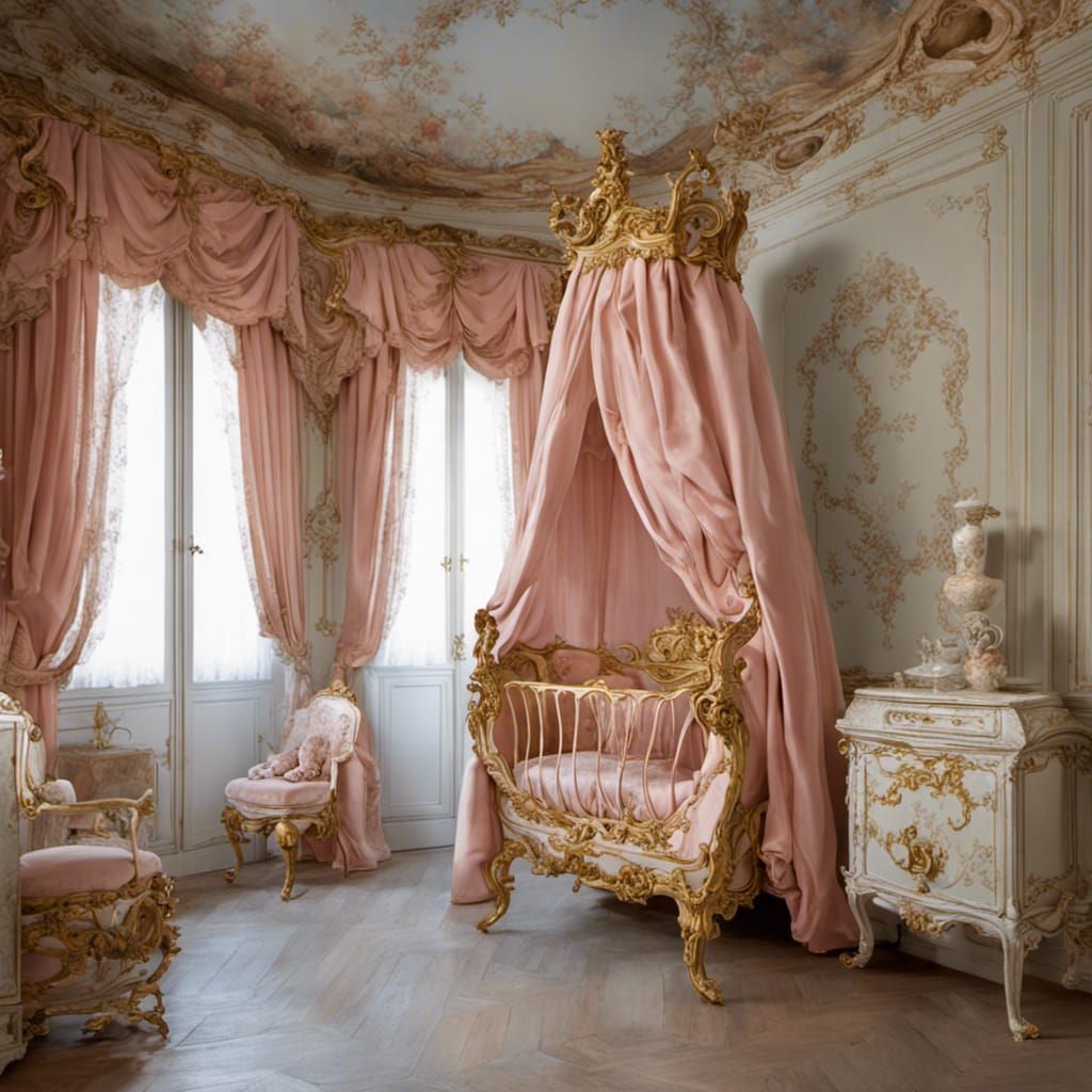 Rococo Cradle in a Princess Room