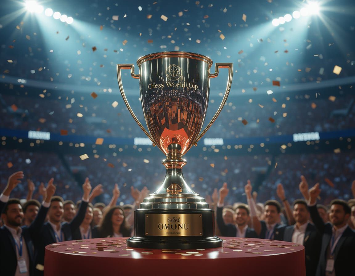 Chess World Cup Trophy in Cinematic Style