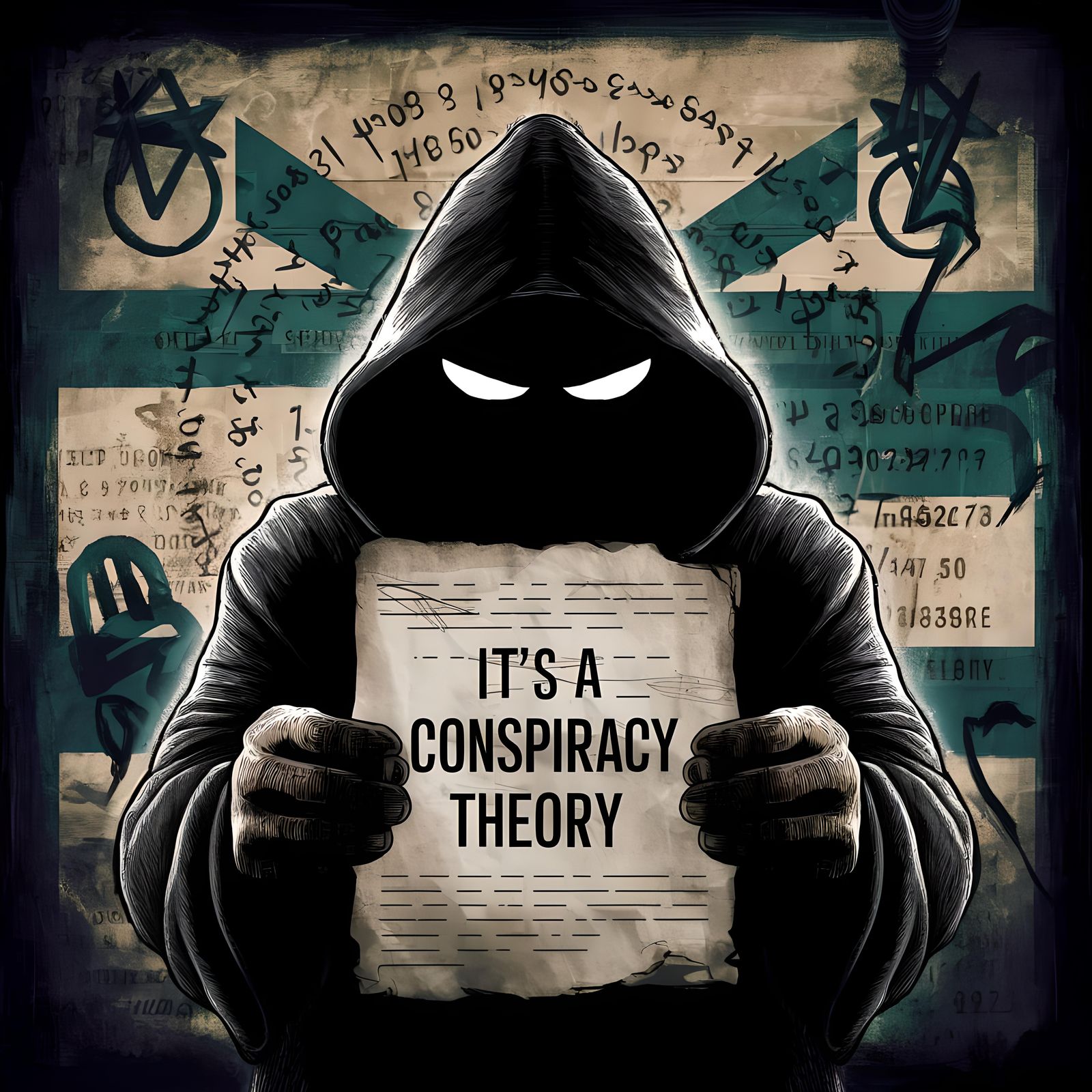 Intriguing Conspiracy Theory Illustration