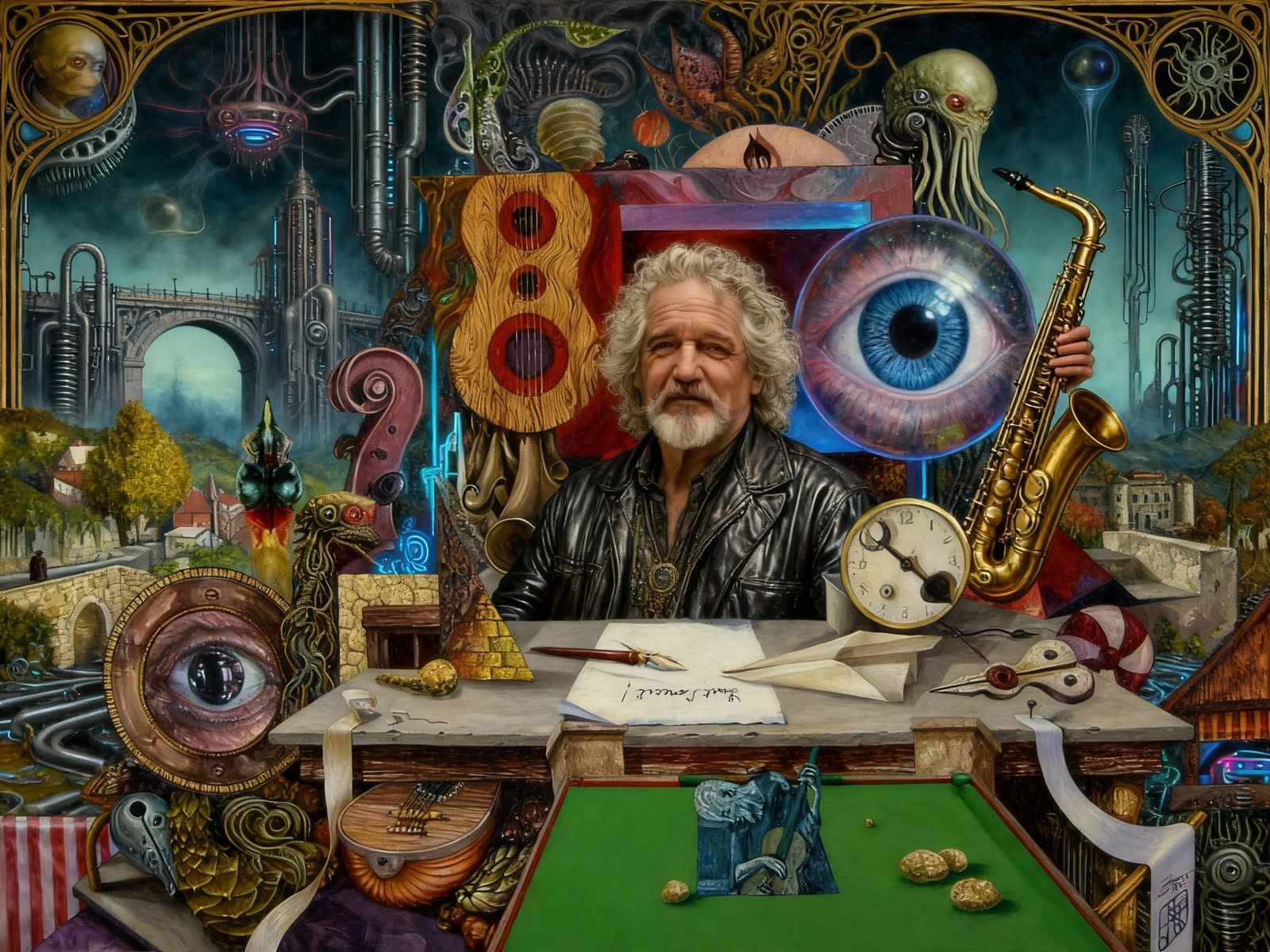 AI Art: Delusional Messiah in Dystopian Cybernetic Wonderlan...