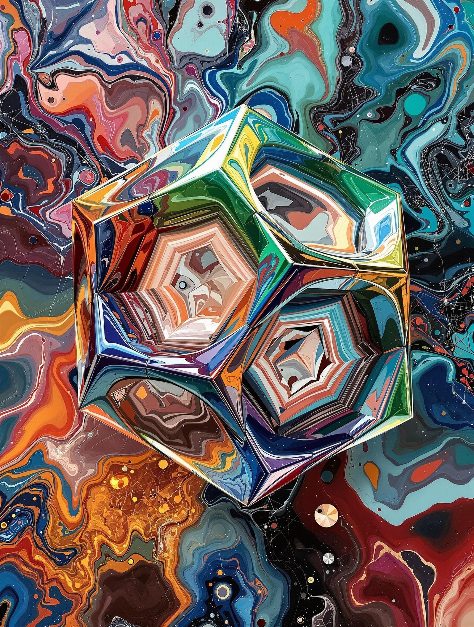 Luminous Algorithmic Sculptures in Multiphase Epoxy