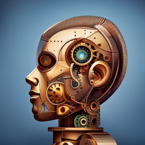 Rusty Robot in Cubist Pop Art Style