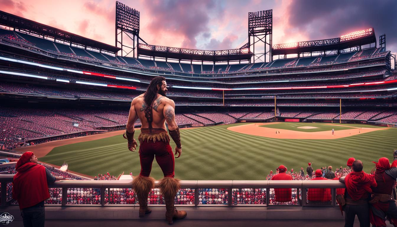Kraven Cheers Phillies in Artstation Style