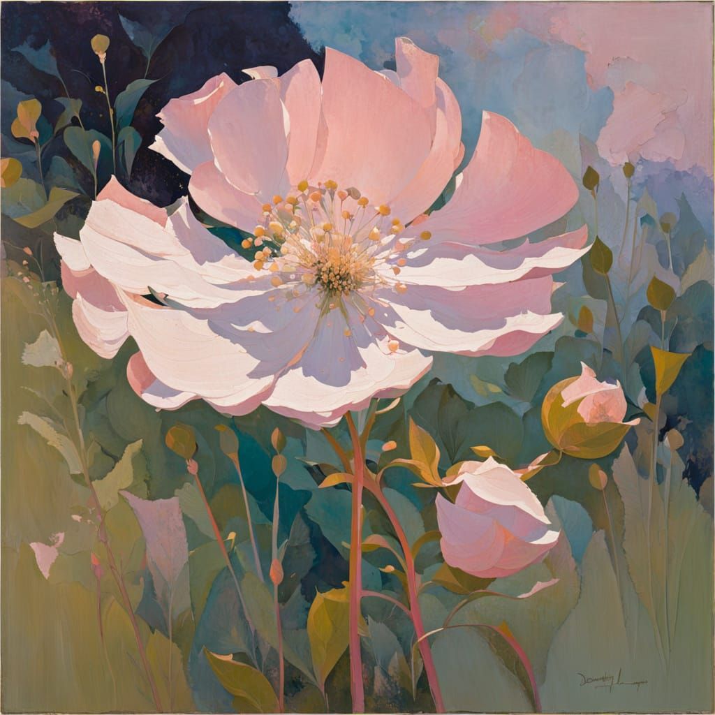 Ethereal Pale Pink Blossom in Full Bloom