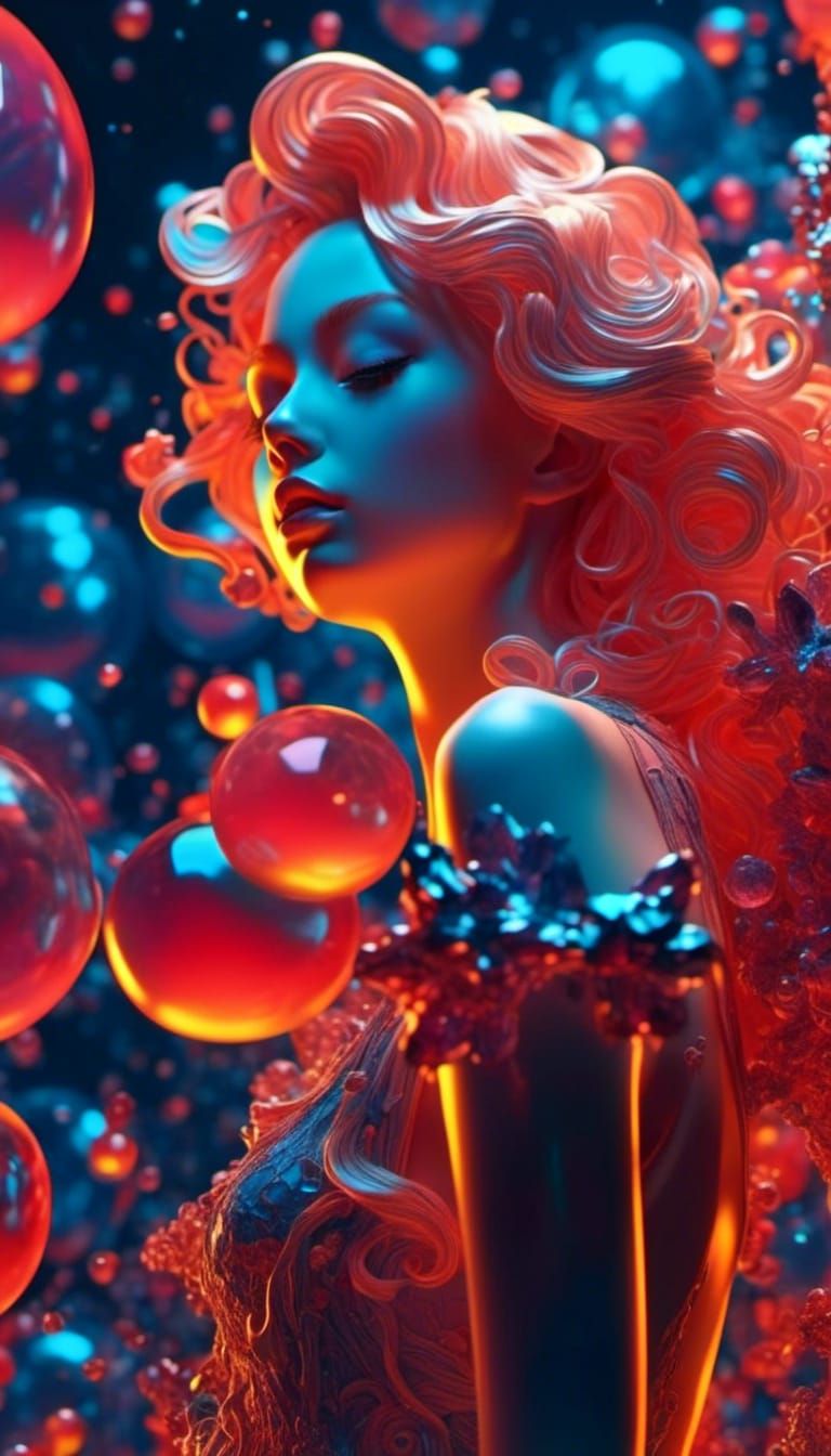 Psychedelic Lava Lamp World in Hyperrealistic 3D