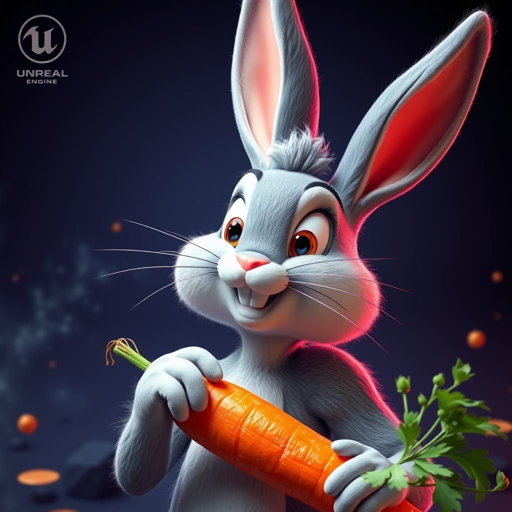 Bugs Bunny in Whimsical Carrot Wonderland