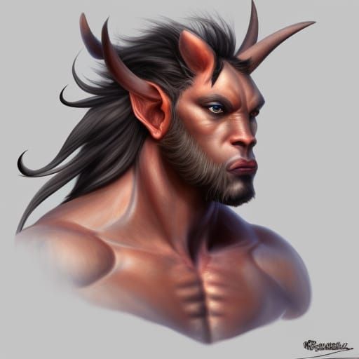 Hyperrealistic Male Centaur in Splash Art Style