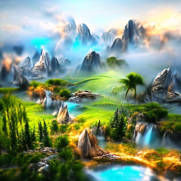 Beautiful 8K Realistic Fantasy Landscape
