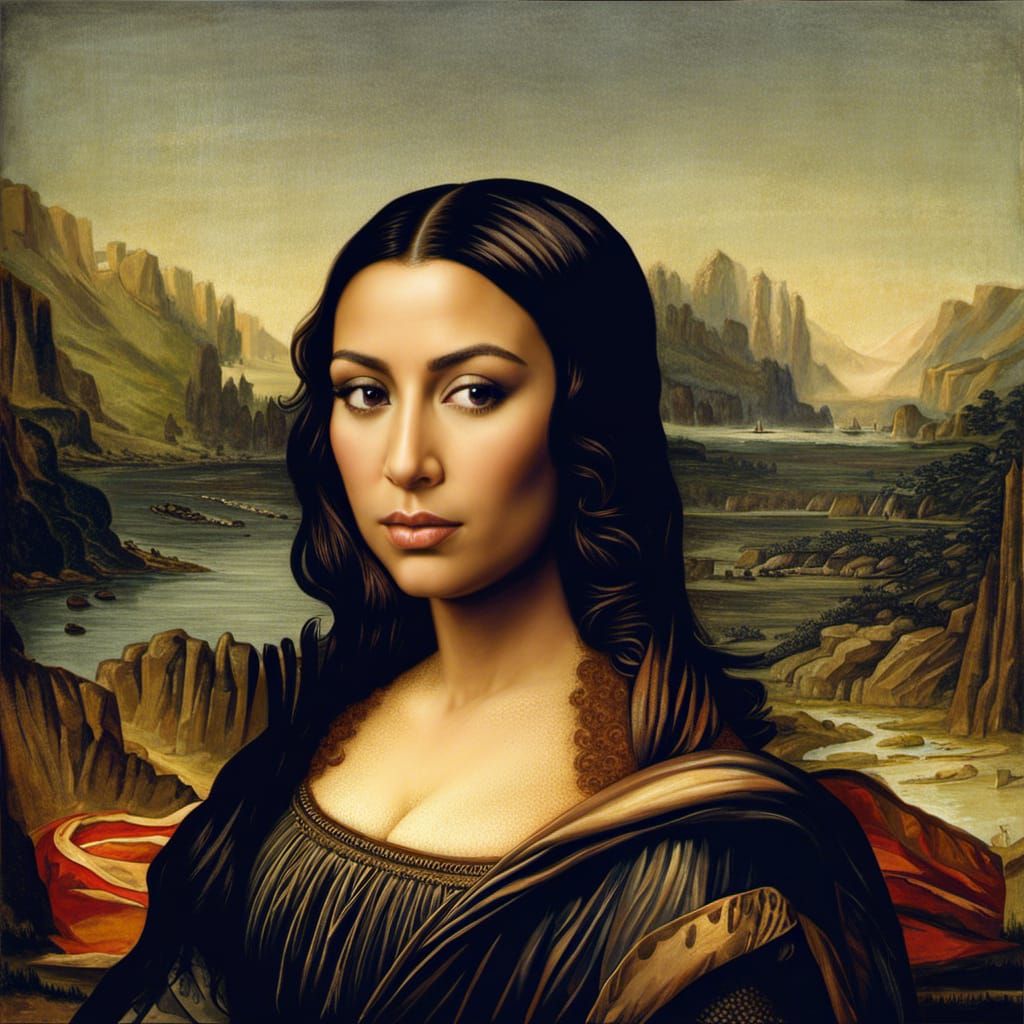 Mona Lisa Inspired Portrait in Renaissance Style