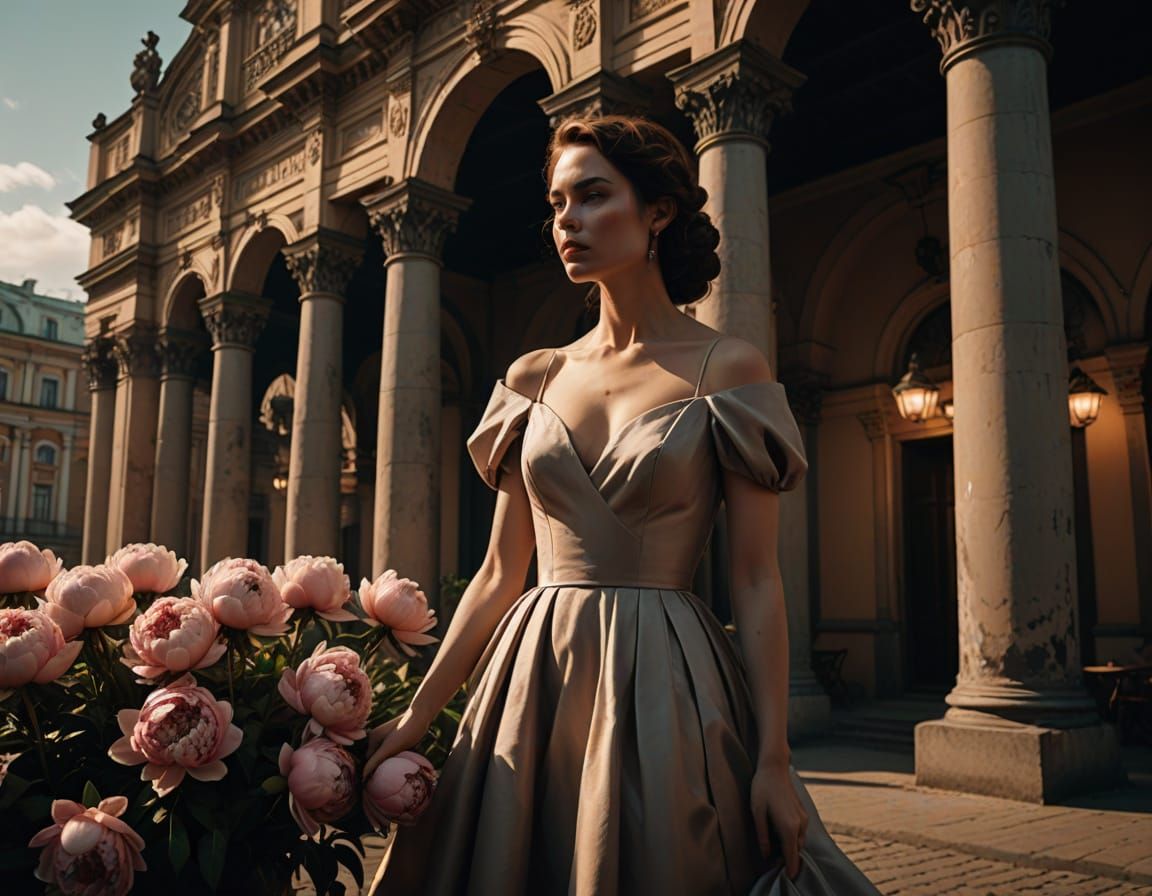 Girl in a Peony Gown, St. Petersburg's Baroque Beauty