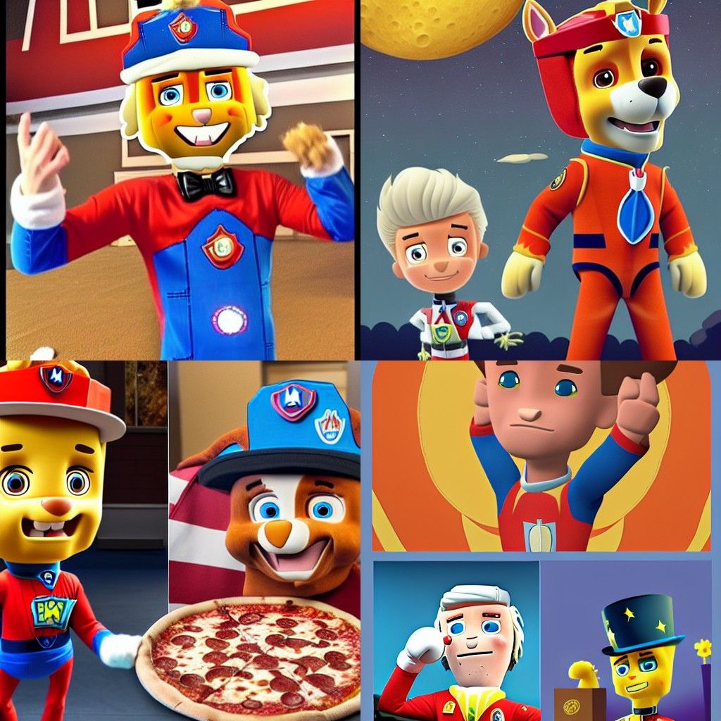 Pizza Boxer on the Moon with Spider-Man