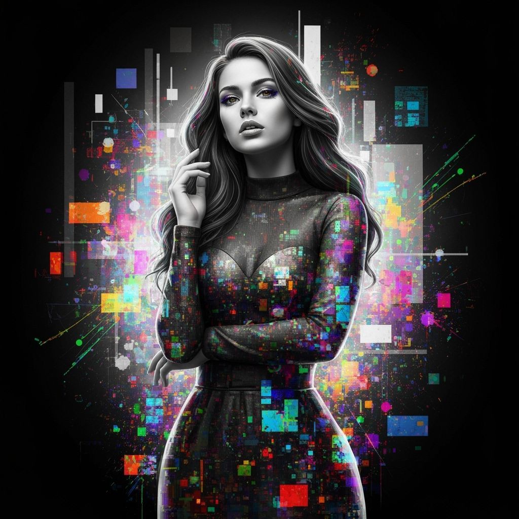 Elegant Girl Portrait in Futuristic Fantasy Style