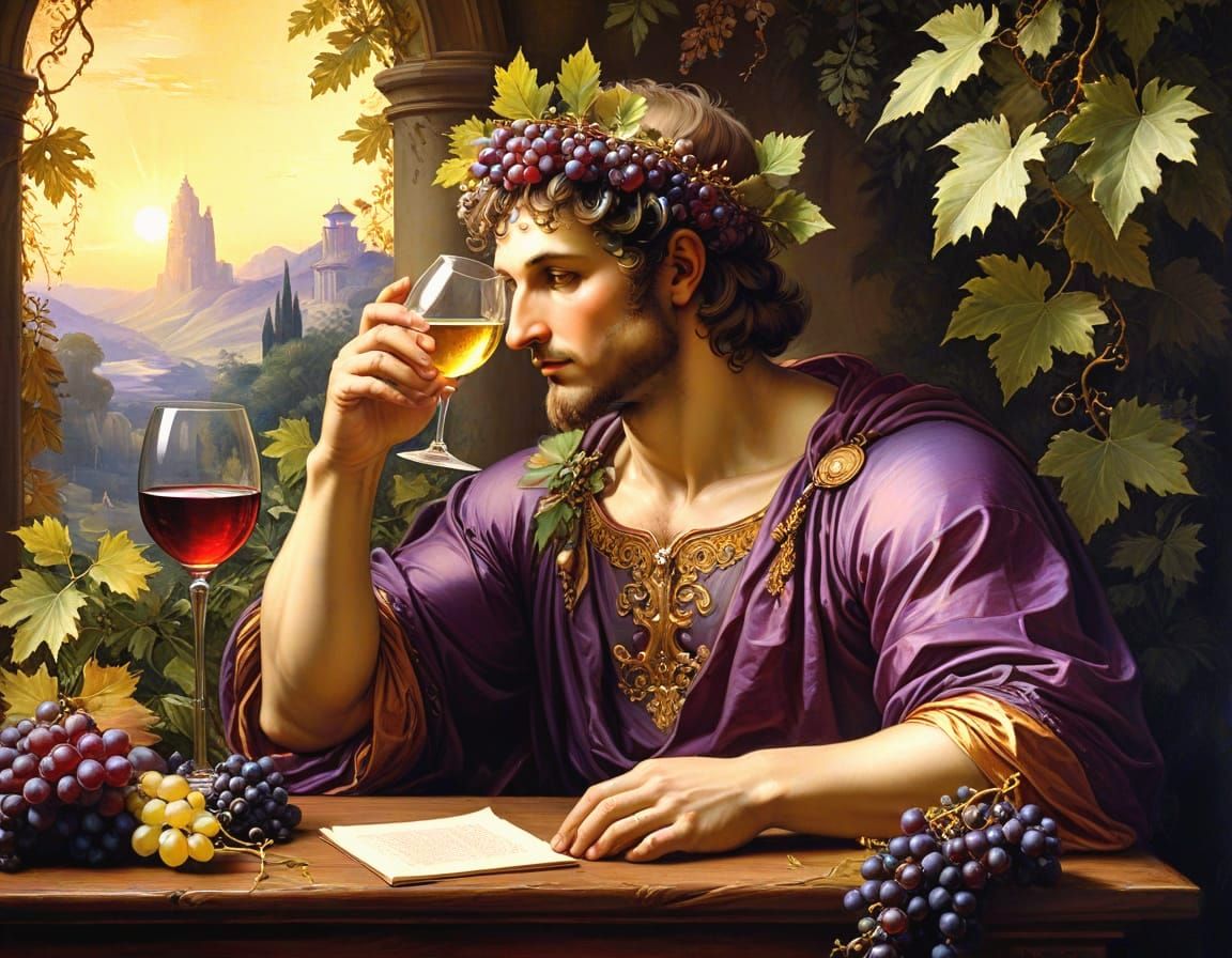 Bacchus God Honored in Lush Greenery