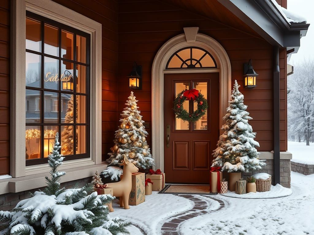 Surreal Christmas Decor in Photorealistic Style