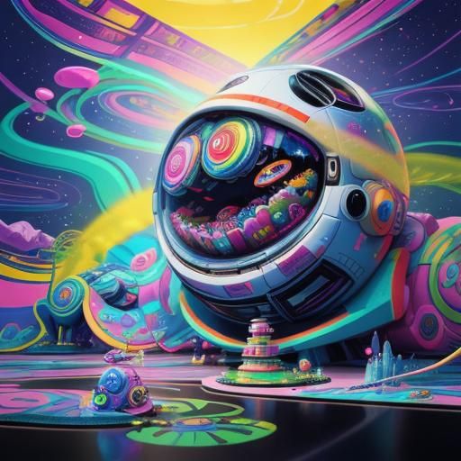 Sci-Fi Movie Scene in Candy Art Style