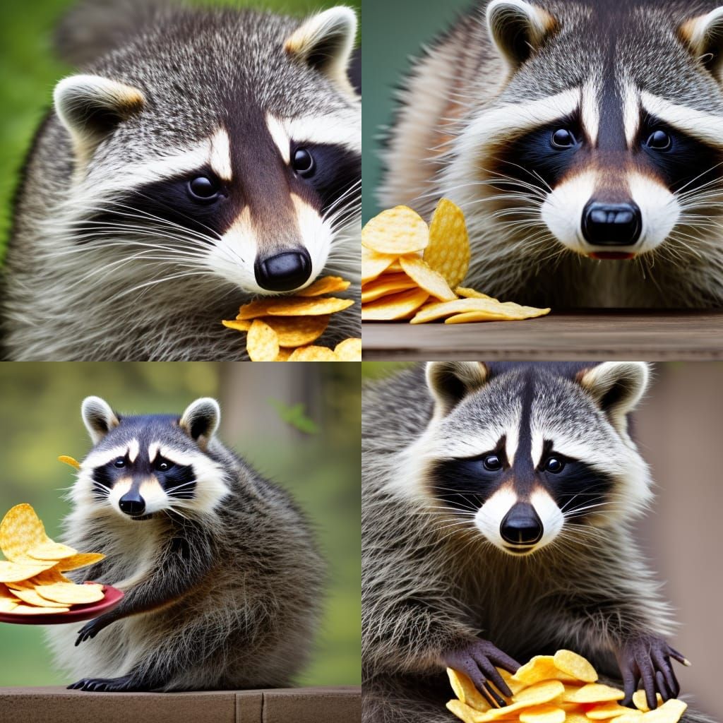Raccoon Feast: A Professional Wildlife Photograph