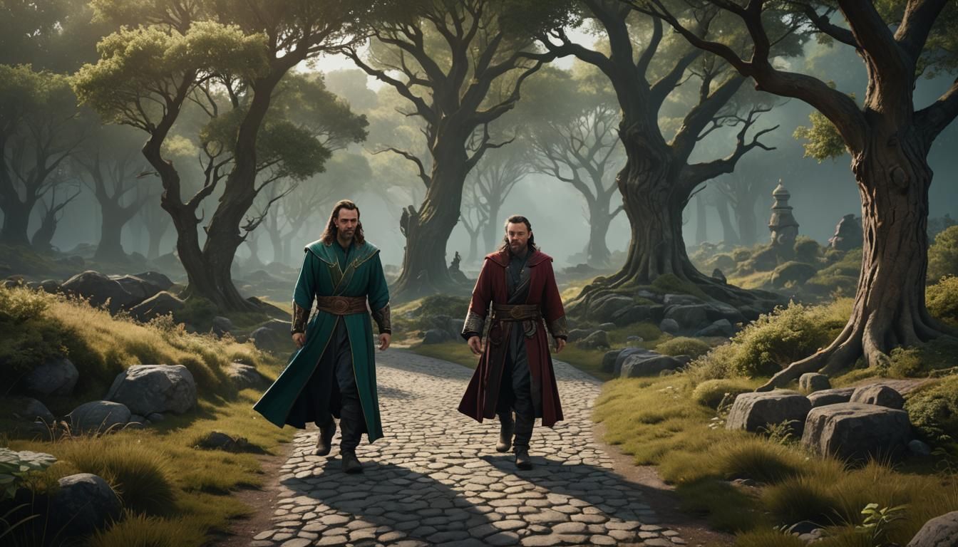 Loki and Dervish: Fantasy Art Concept