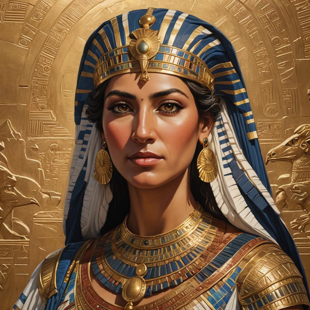 Queen Arsinoë in Egyptian Royal Attire