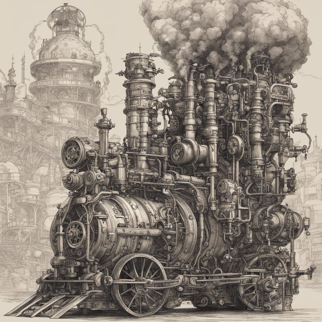 Steampunk Howl's Moving Castle Engine