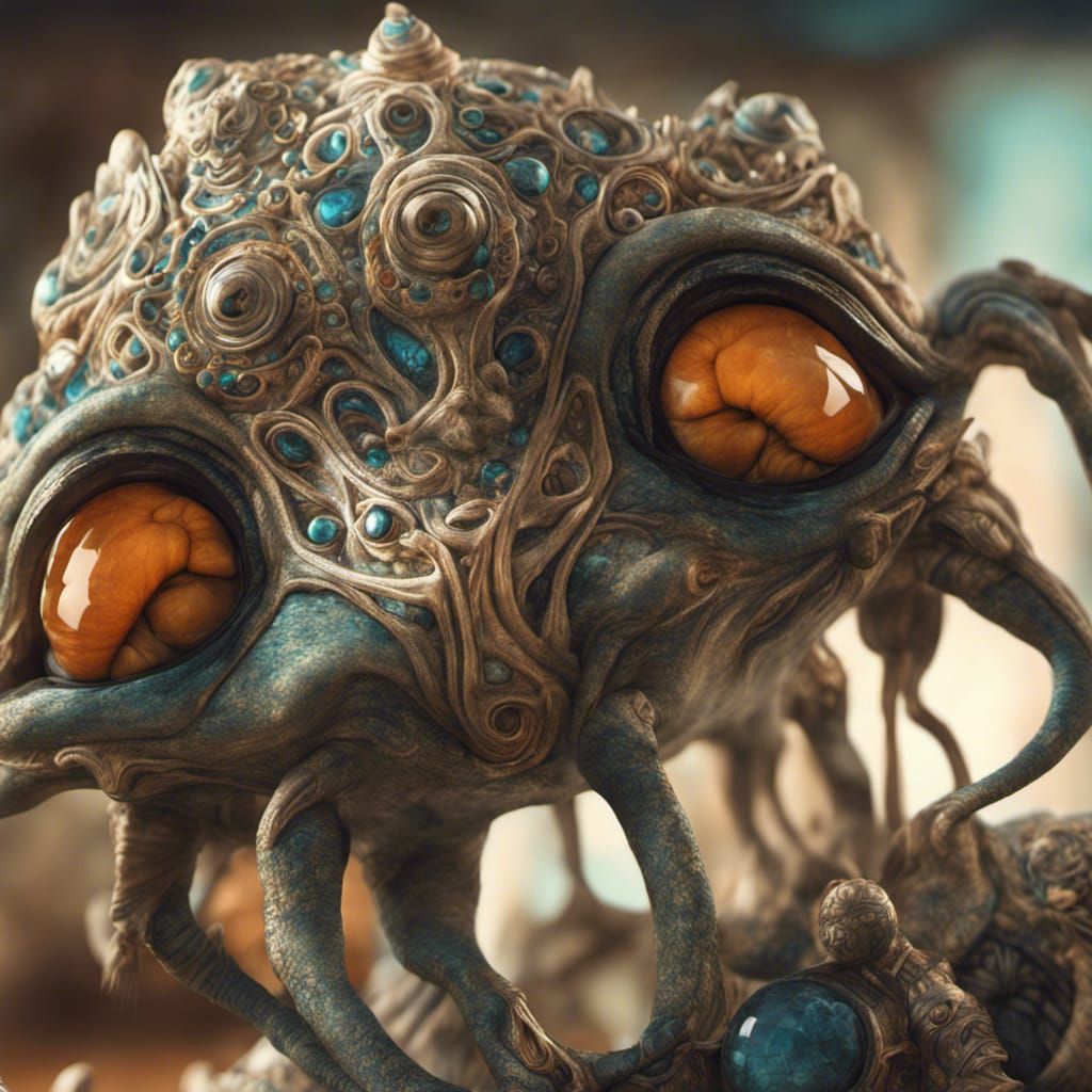 Radiant Alien Beings in Stunning Bizarre Art