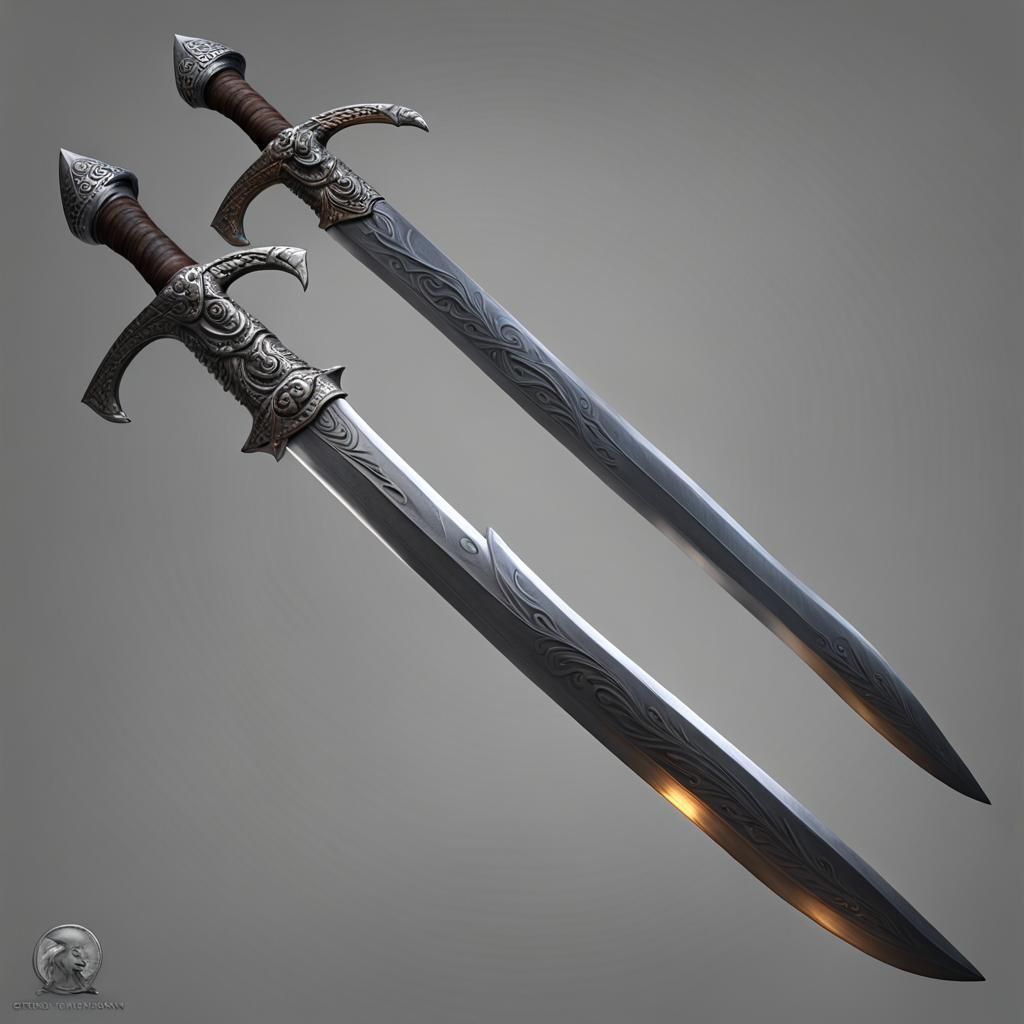 Epic Serrated Sword in Dark Fantasy Style