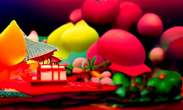 Tropical Fairy Town in Hyperrealistic Style
