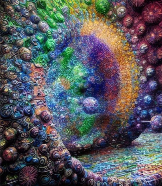 Geometric Mathematical Abstract in Polychromatic Style