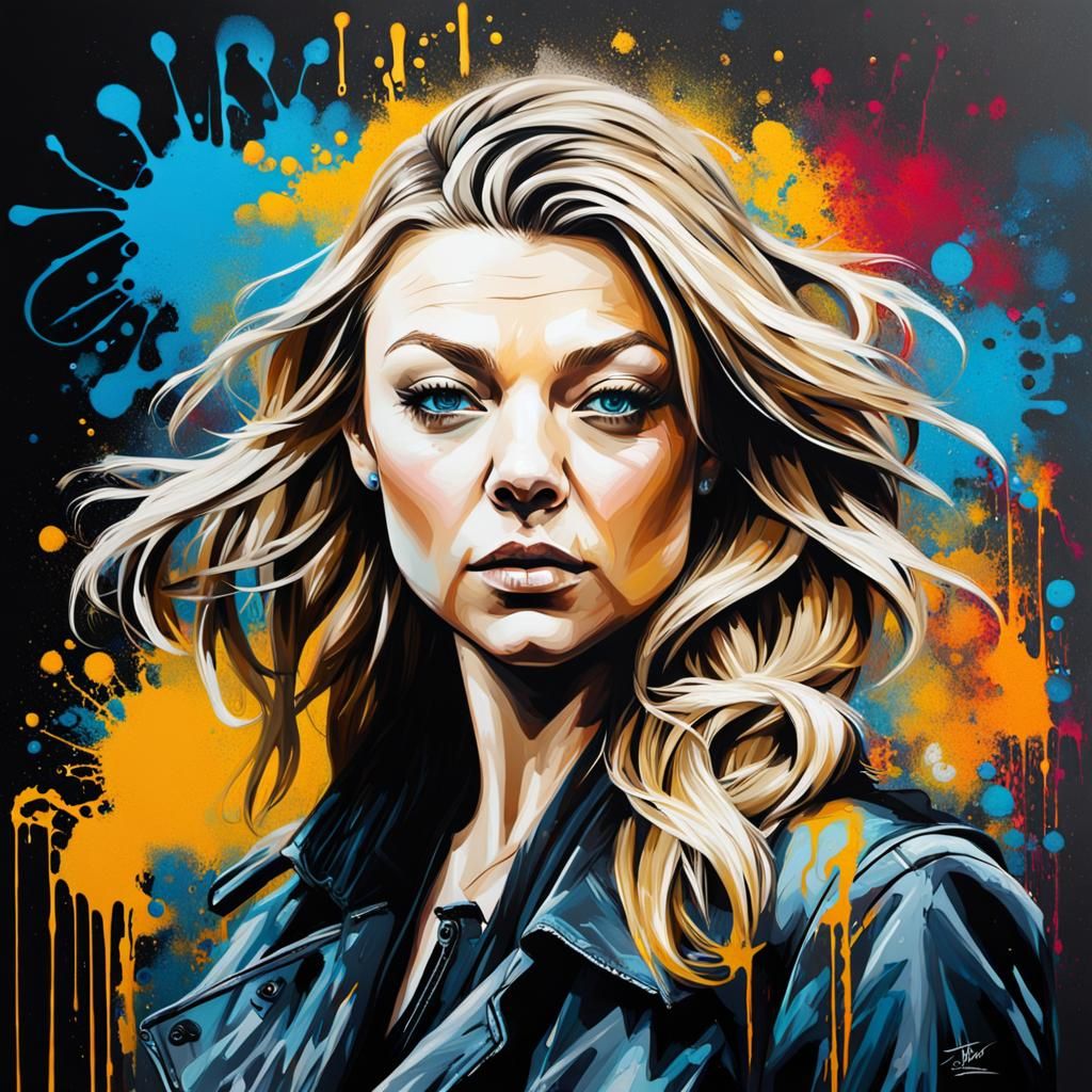 Natalie Dormer in Graffiti Splash Art Style