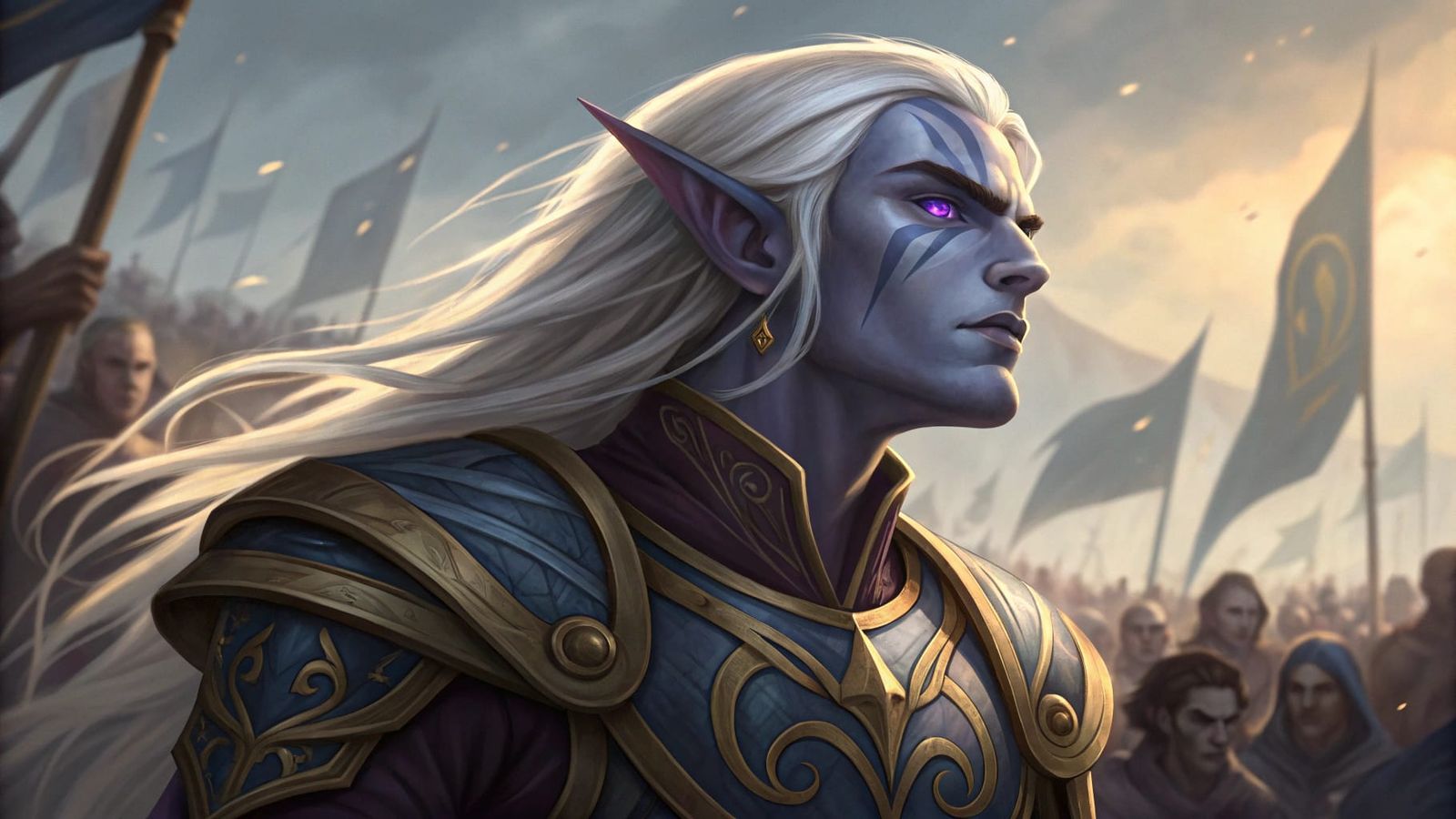 Divine Dark Elf High Priest Radiates Divine Grace in Jubilan...