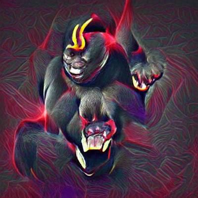 Demonic Gorilla Portrait