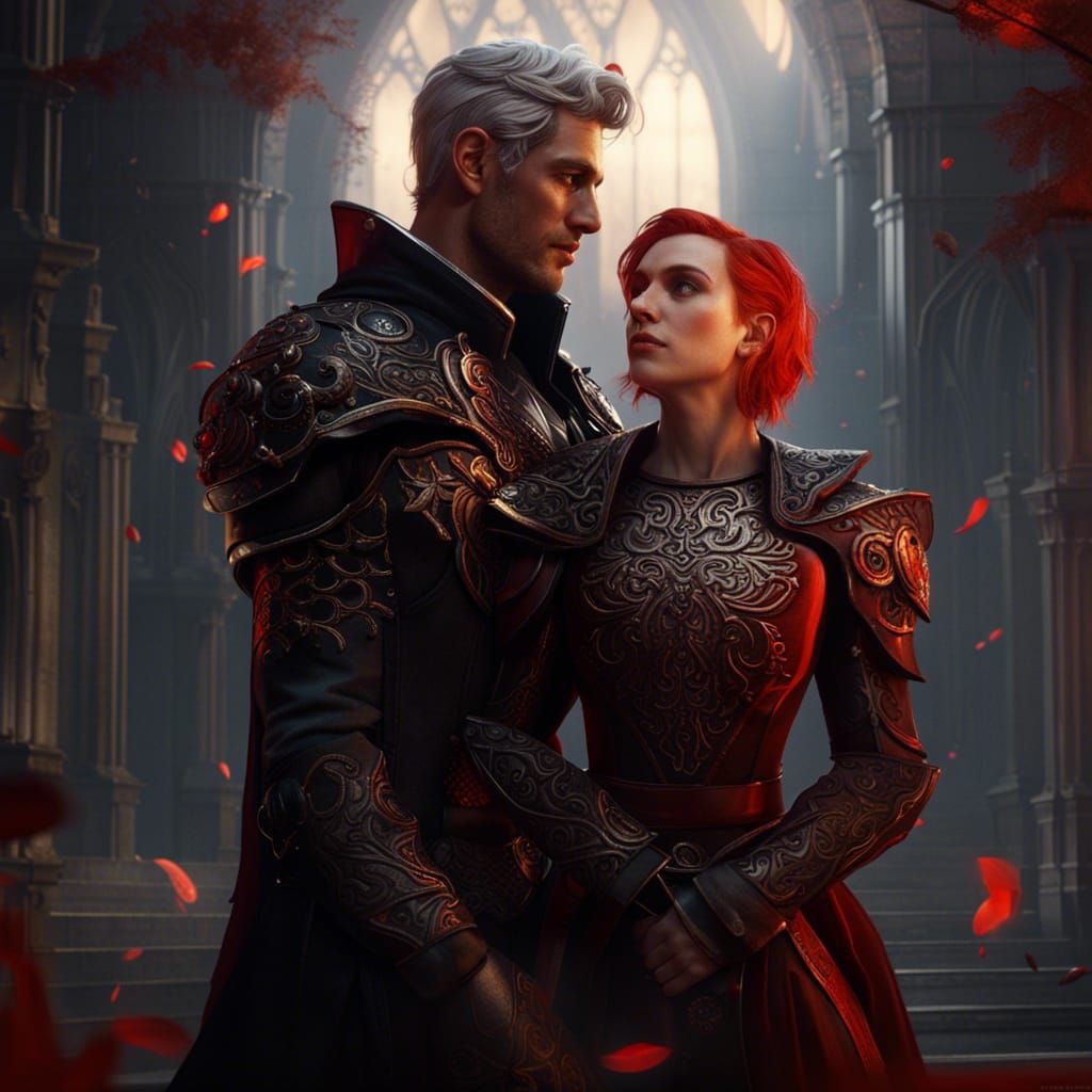 Inquisitor and Cullen Romance in Detailed Fantasy Art