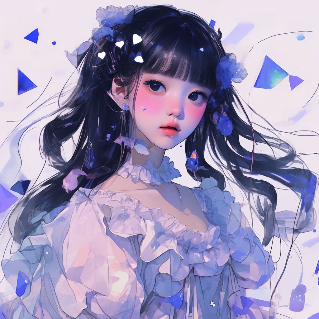 Angel Art Speedpaint with Shimmering Brushstrokes and Petal ...