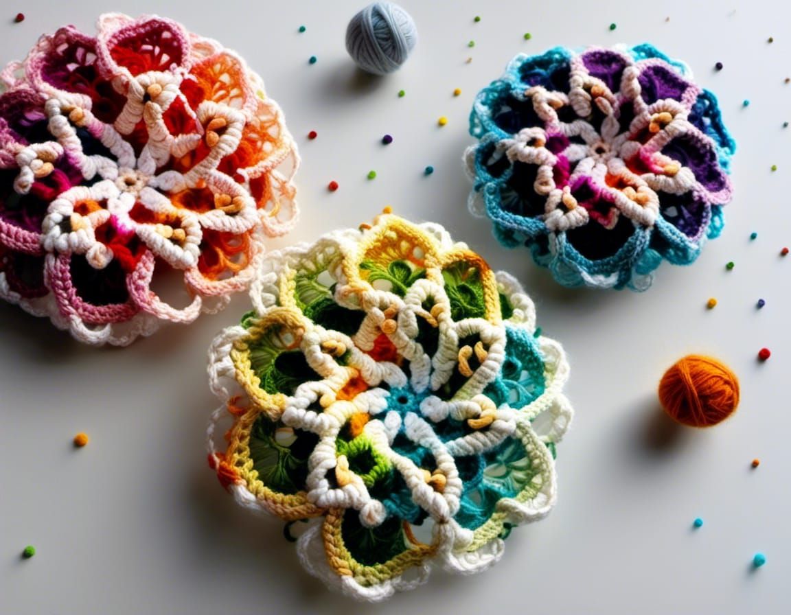 Colorful Hyperbolic Crochet Mathematical Designs