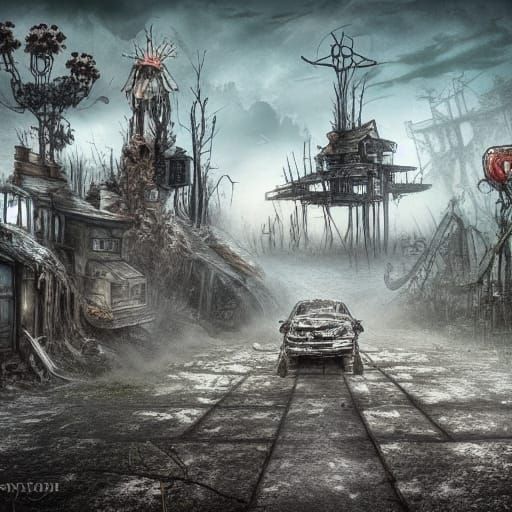 Post-Apocalyptic Wonderland Landscape