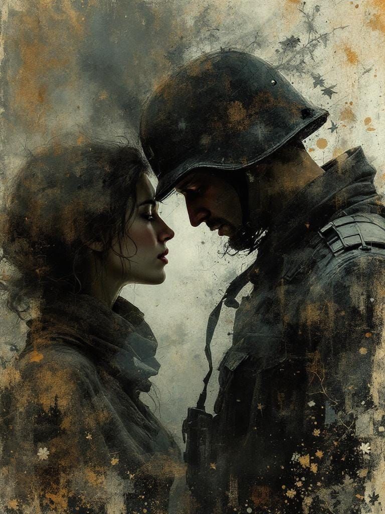 French Resistance Fighter in Chiaroscuro Style