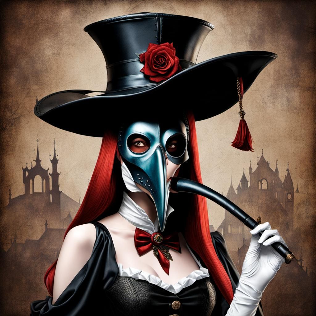 Jessica Rabbit as Medieval Plague Doctor