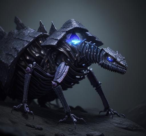 Deepslate Crawler: Fantastical Creature in Dark Cave