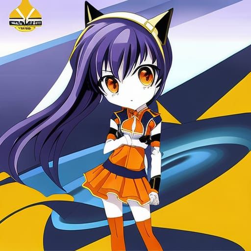 Anime Style Fox Girl Illustration