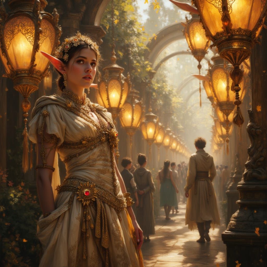 Elven Royals in the City of Lanterns