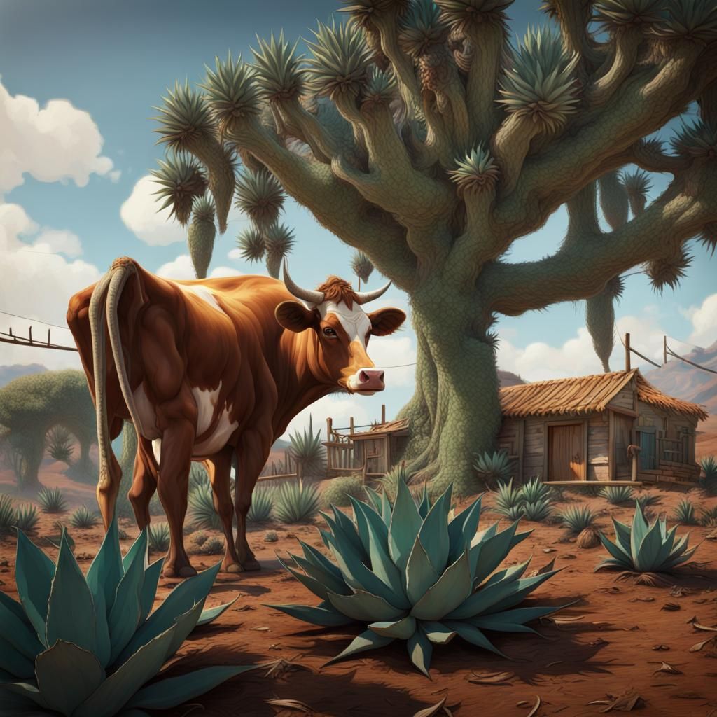 Agave Farm in Mexico: A Matte Painting