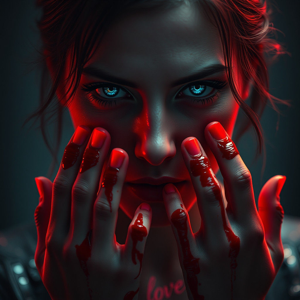 Look my eyes are just holograms,look your love has draw red  from my hands,from my hands you know you'll never be more t...