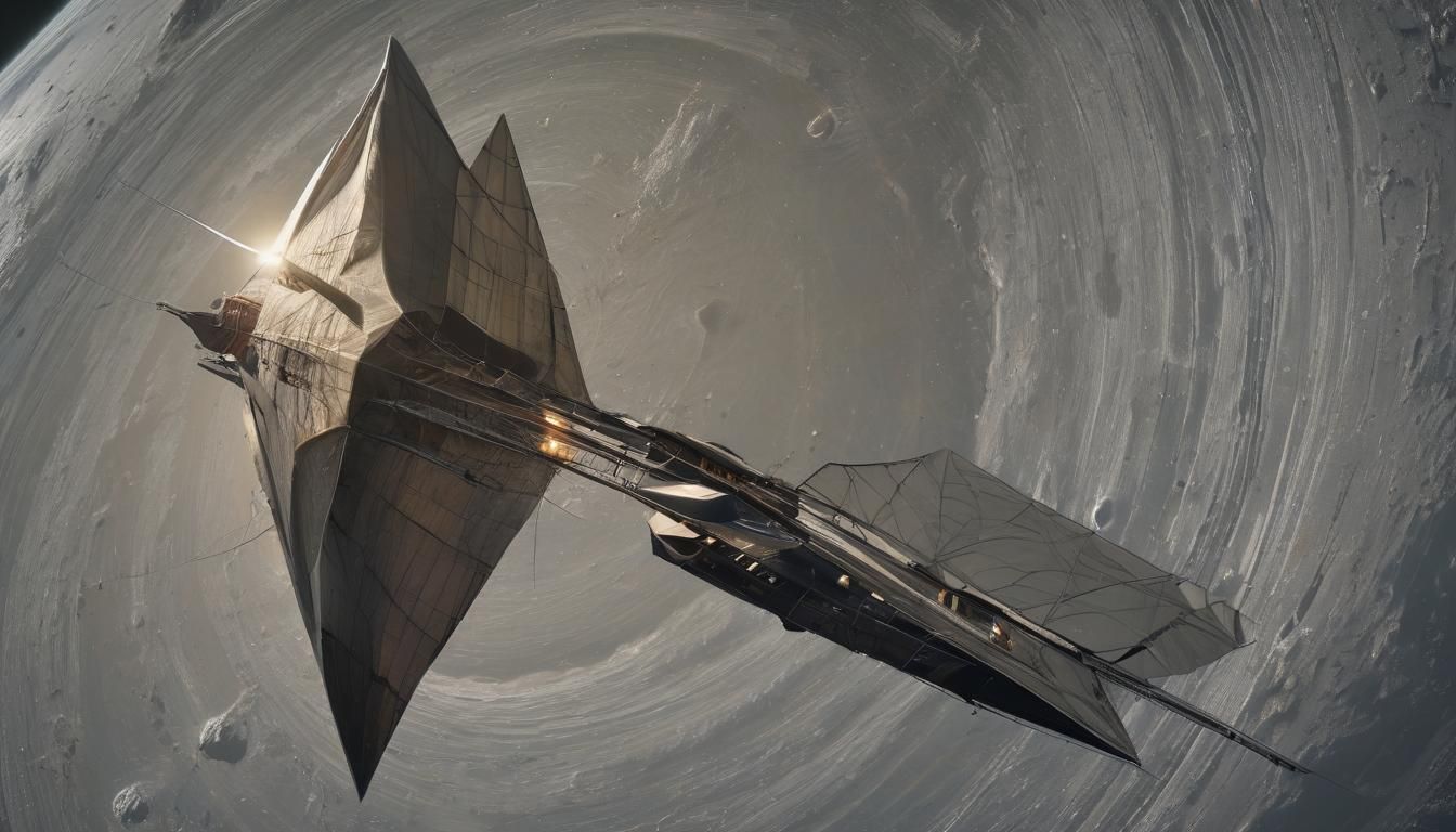 Solar Sail Yacht Cruises by Saturn Rings