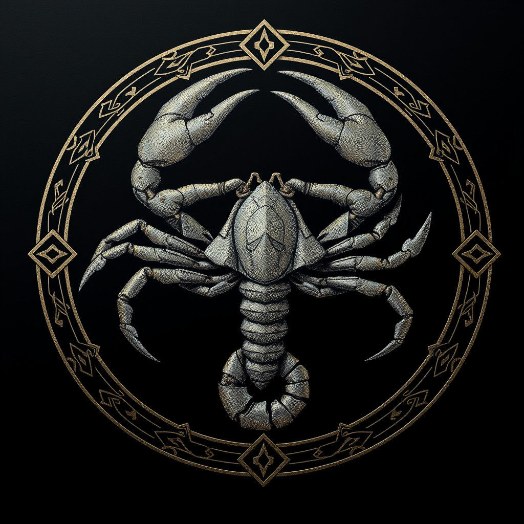 Cancer Zodiac Sign in Art Nouveau Style