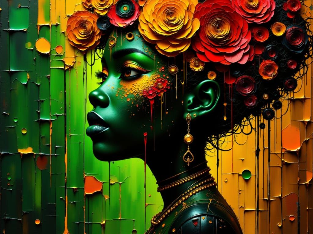 Steampunk Hawaiian Gentleman in African Pattern Style