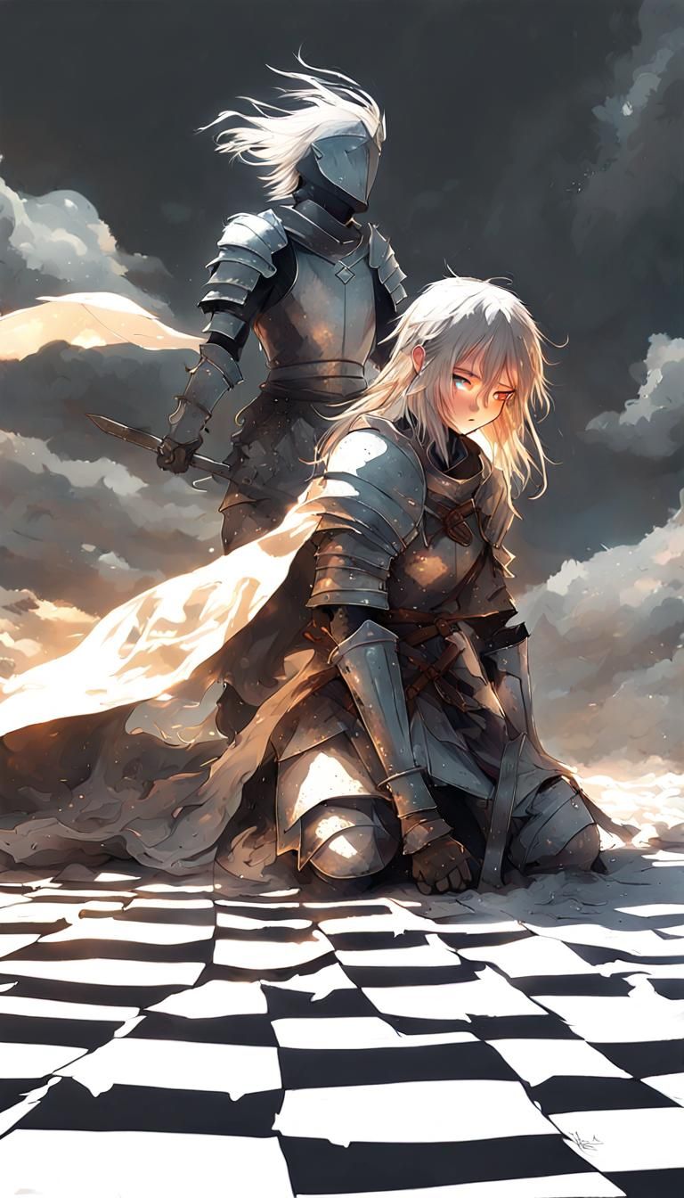 Defeated Knight in Anime Battlefield